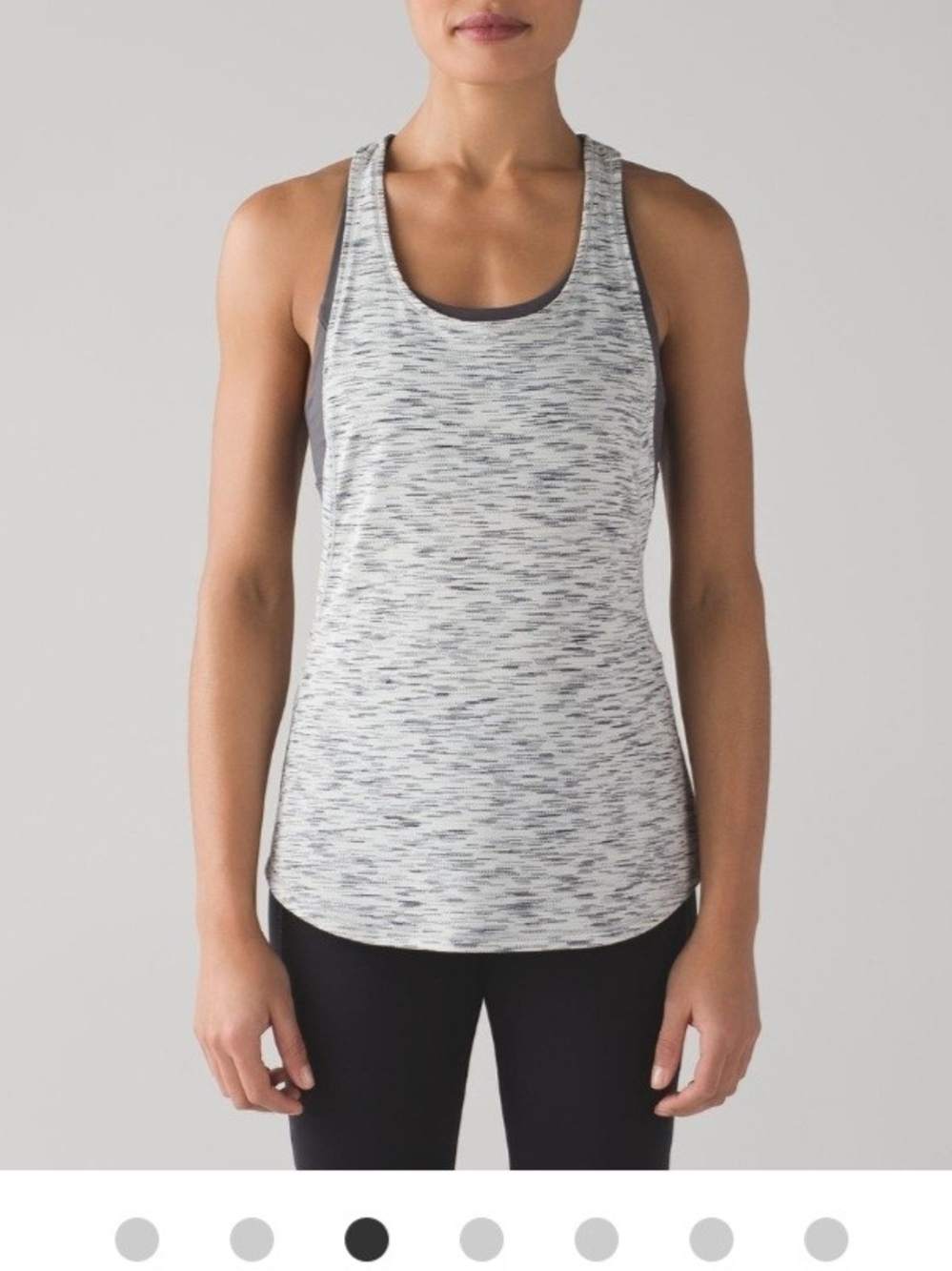 Lululemon Women's Grey Space-Dye Racerback Tank Top